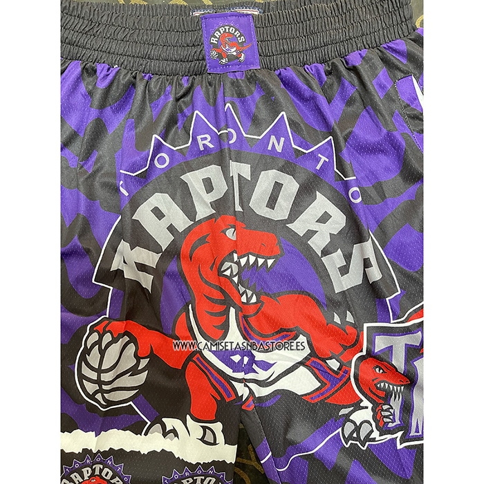 Pantalone Toronto Raptors Mitchell & Ness Negro Violeta